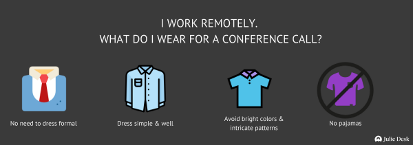 Conference call - remote work clothing