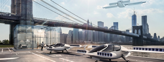 Picture of Lilium aircrafts in front of a bridge